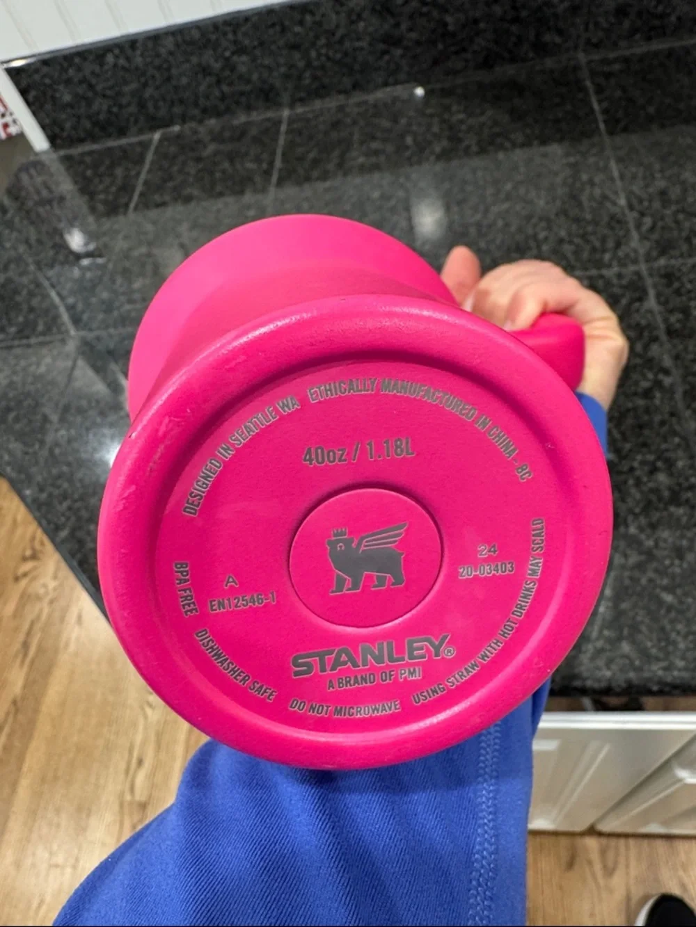 Stanley Pink Tumbler with Handle - Picture 3 of 6